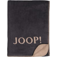 JOOP! Wohndecken Uni-Doubleface - Farbe: Anthrazit-Karamell - 150x200 cm