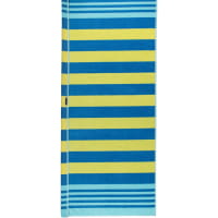 Cawö Beach Strandtuch 5557 - 80x180 cm - Farbe: blau-gelb - 15