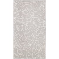 Cawö Handtücher CUTE CATS EDITION Cats 6264 - Farbe: platin/weiß - 76 - Handtuch 50x100 cm