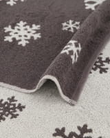 Cawö Handtücher WINTER EDITION Schneekristalle 6270 - Farbe: basalt/platin - 77