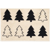 Cawö Handtücher Christmas Edition Tannenbäume 794 - Farbe: natur-schwarz - 39 - Handtuch 50x100 cm