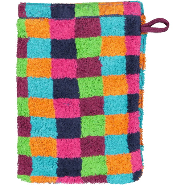 Cawö - Life Style Karo 7047 - Farbe: 84 - multicolor - Waschhandschuh 16x22 cm