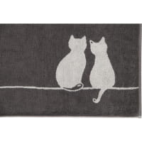 Cawö Badematten CUTE CATS You &amp; Me 6263 - Farbe: basalt/platin - 77 - 50x80 cm