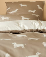 elegante Bettwäsche WE LOVE DOGS Dogs 24540 - Farbe: Natur-Beige - 7