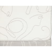 Cawö Wohndecken CUTE CATS EDITION Cats 62640 - Farbe: natur/stein - 67 - 150x200 cm