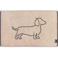 Cawö Badematten WE LOVE DOGS Companion 6248 - Farbe: schwarz/beige - 93 - 50x80 cm