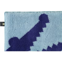 Rhomtuft - Badteppich Croc - Farbe: air/ultramarin - 1211 - 50x65 cm