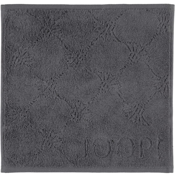 JOOP Uni Cornflower 1670 - Farbe: anthrazit - 774 - Seiflappen 30x30 cm