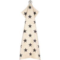 Cawö Handtücher NEW STARS Sterne groß 6260 - Farbe: beige/basalt - 37 - Duschtuch 70x140 cm