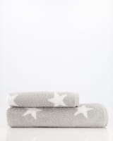 Cawö Handtücher NEW STARS Sterne groß 6260 - Farbe: platin/weiß - 76 - Duschtuch 70x140 cm