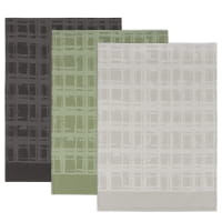 Vossen Geschirrtücher Fjord Karo 3er Set - Farbe: fjords - 0001 - 50x70 cm