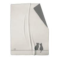 Cawö Wohndecken CUTE CATS EDITION You & Me 62630 - Farbe: stein/anthrazit - 70 - 150x200 cm