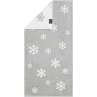Cawö Handtücher WINTER EDITION Schneekristalle 6270 - Farbe: platin/weiß - 76
