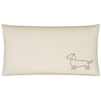 elegante Kissenbezüge WE LOVE DOGS Companion 24542 - Farbe: Natur-Beige - 7 - Kissen 40x80 cm