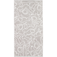 Cawö Handtücher CUTE CATS EDITION Cats 6264 - Farbe: platin/weiß - 76 - Handtuch 50x100 cm