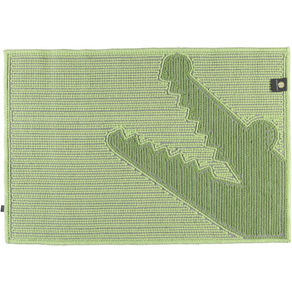 Rhomtuft - Badteppich Croc - Farbe: apfel/lind - 1207 50x65 cm