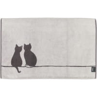 Cawö Badematten CUTE CATS You &amp; Me 6263 - Farbe: basalt/platin - 77 - 50x80 cm