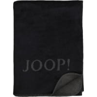 JOOP! Wohndecken Uni-Doubleface - Farbe: Schwarz-Anthrazit - 150x200 cm
