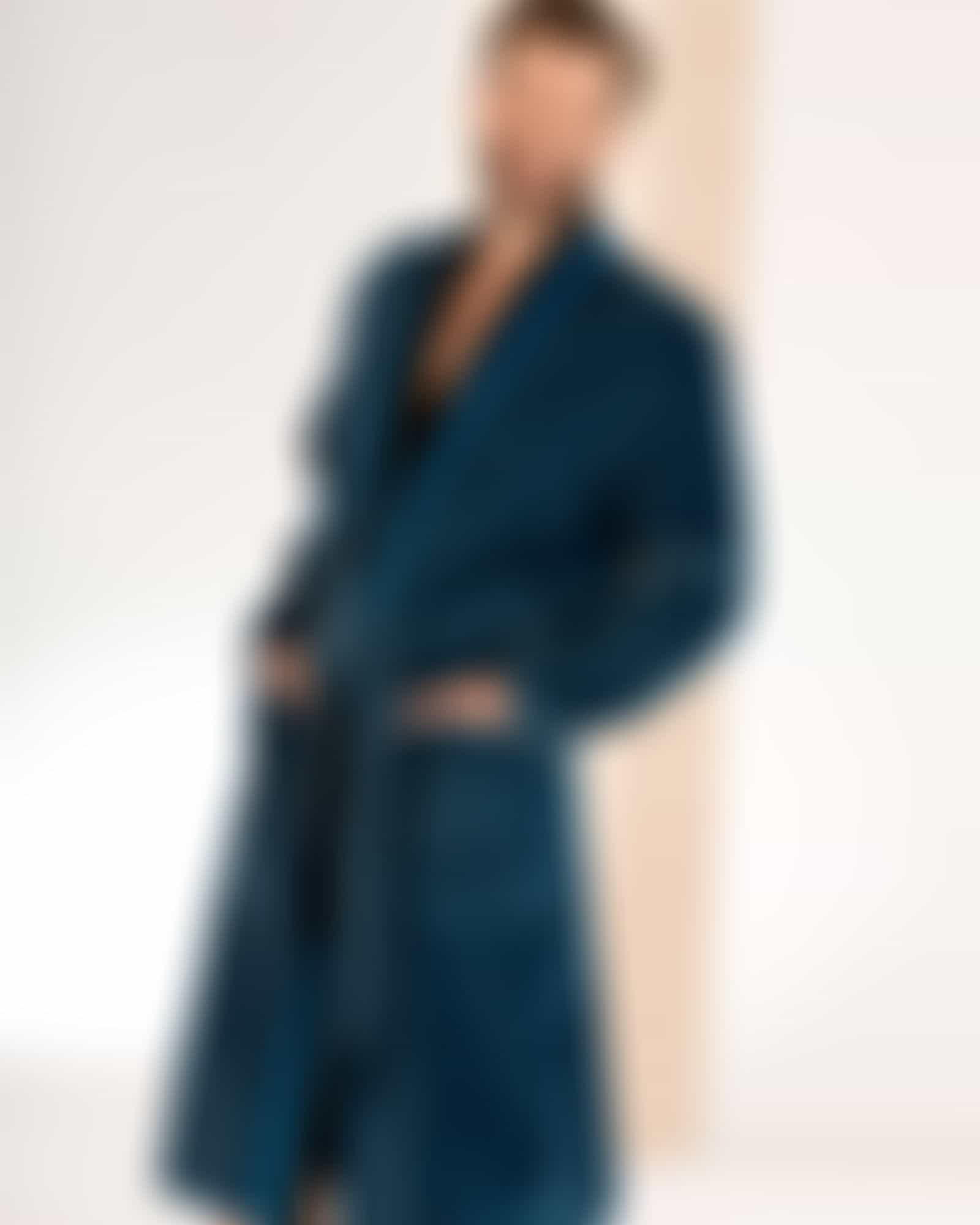 Cawö - Herren Bademantel Kimono 4839 - Farbe: blau/schwarz - 19 - S Detailbild 2