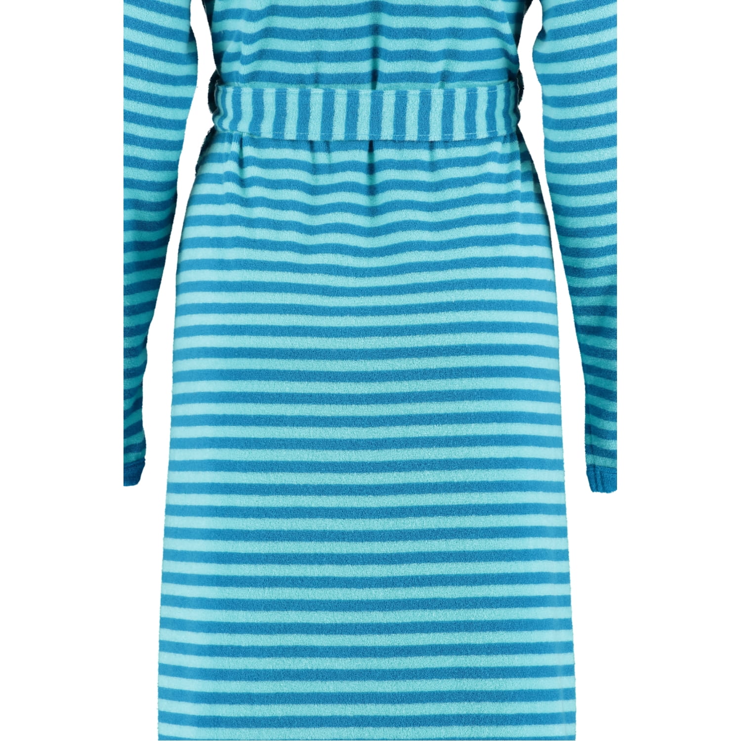 Esprit Damen Bademantel Striped Hoody Kapuze - Farbe: turquoise - 002 L |  Damen | Bademantel