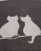 Cawö Badematten CUTE CATS You &amp; Me 6263 - Farbe: basalt/platin - 77 - 50x80 cm