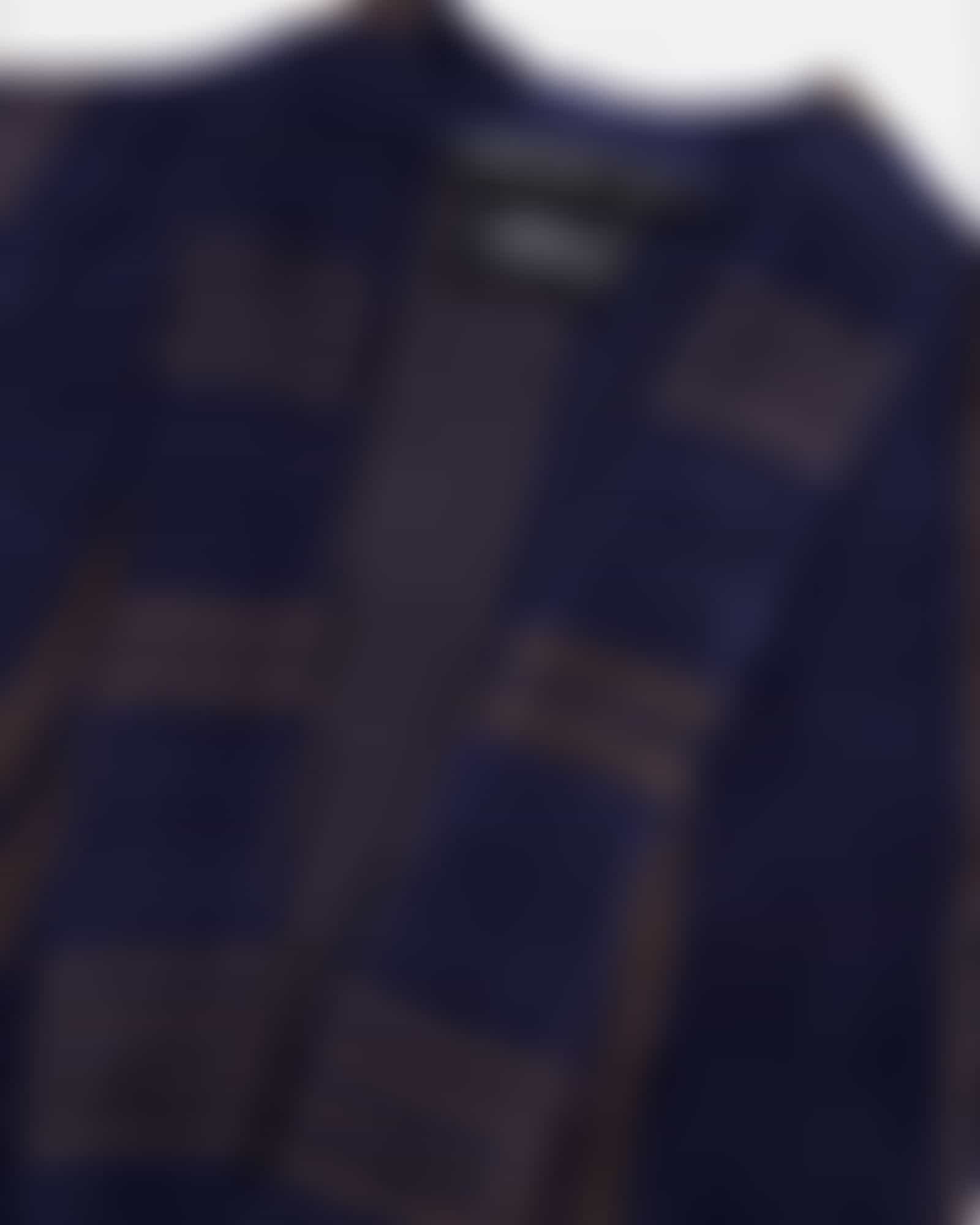 Cawö Herren Bademantel Kimono 2508 - Farbe: blau - 13 - S