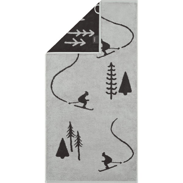 Cawö Handtücher WINTER EDITION Skifahrer 6272 - Farbe: platin/basalt - 70 - günstig online kaufen