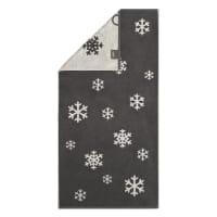 Cawö Handtücher WINTER EDITION Schneekristalle 6270 - Farbe: basalt/platin - 77