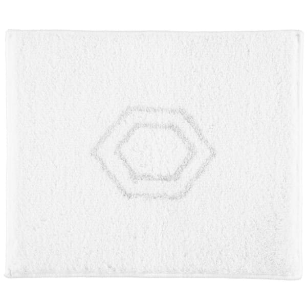 Rhomtuft RHOMY - Badteppich Elegance 259 - Farbe: weiß/silberlurex - 151 50x60 cm