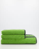 Möve Handtücher Superwuschel Blockstreifen - Farbe: cypress/peridot - 062