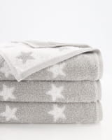 Cawö Handtücher NEW STARS Sterne klein 6261 - Farbe: platin/weiß - 76 - Duschtuch 70x140 cm