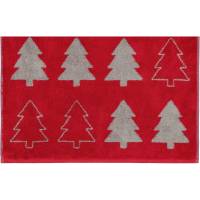 Cawö Christmas Edition Tannenbäume 958 - Farbe: bordeaux - 22 - Duschtuch 80x150 cm