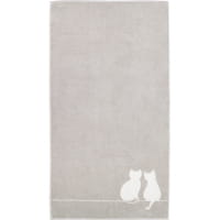 Cawö Handtücher CUTE CATS EDITION You &amp; Me 6263 - Farbe: platin/weiß - 76