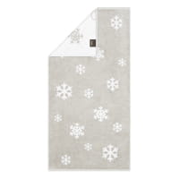 Cawö Handtücher WINTER EDITION Schneekristalle 6270 - Farbe: platin/weiß - 76