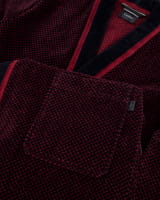 Cawö Bademäntel Herren Kimono 4839 - Farbe: rot-schwarz - 92