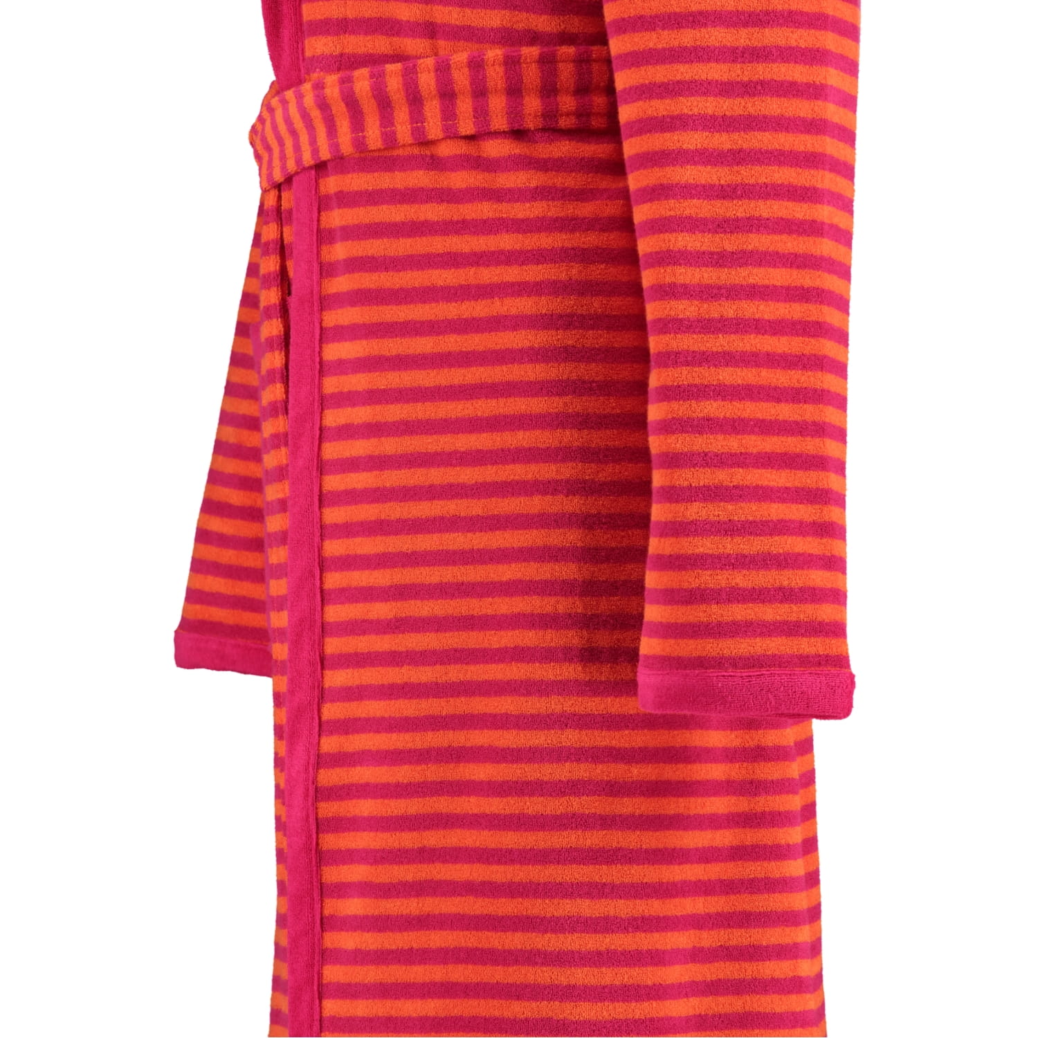 Esprit Damen Bademantel Striped Hoody Kapuze - Farbe: raspberry - 001 |  Damen | Bademantel | Bademäntel
