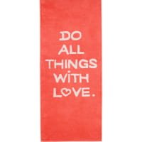 Cawö Strandtuch Campus DO ALL THINGS WITH LOVE 840 - 70x180 cm - Farbe: watermelon - 20