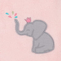 Smithy Pastellflausch Elefant - Kapuzentuch 100 x 100 cm - Farbe: rosa (2003117)