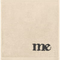 Cawö Seiftücher Heart Beats You &amp; Me 6285 - Farbe: natur/basalt - 37 - 30x30 cm