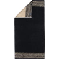 Cawö Handtücher Luxury Home Two-Tone 590 - Farbe: schwarz - 93 - Waschhandschuh 16x22 cm