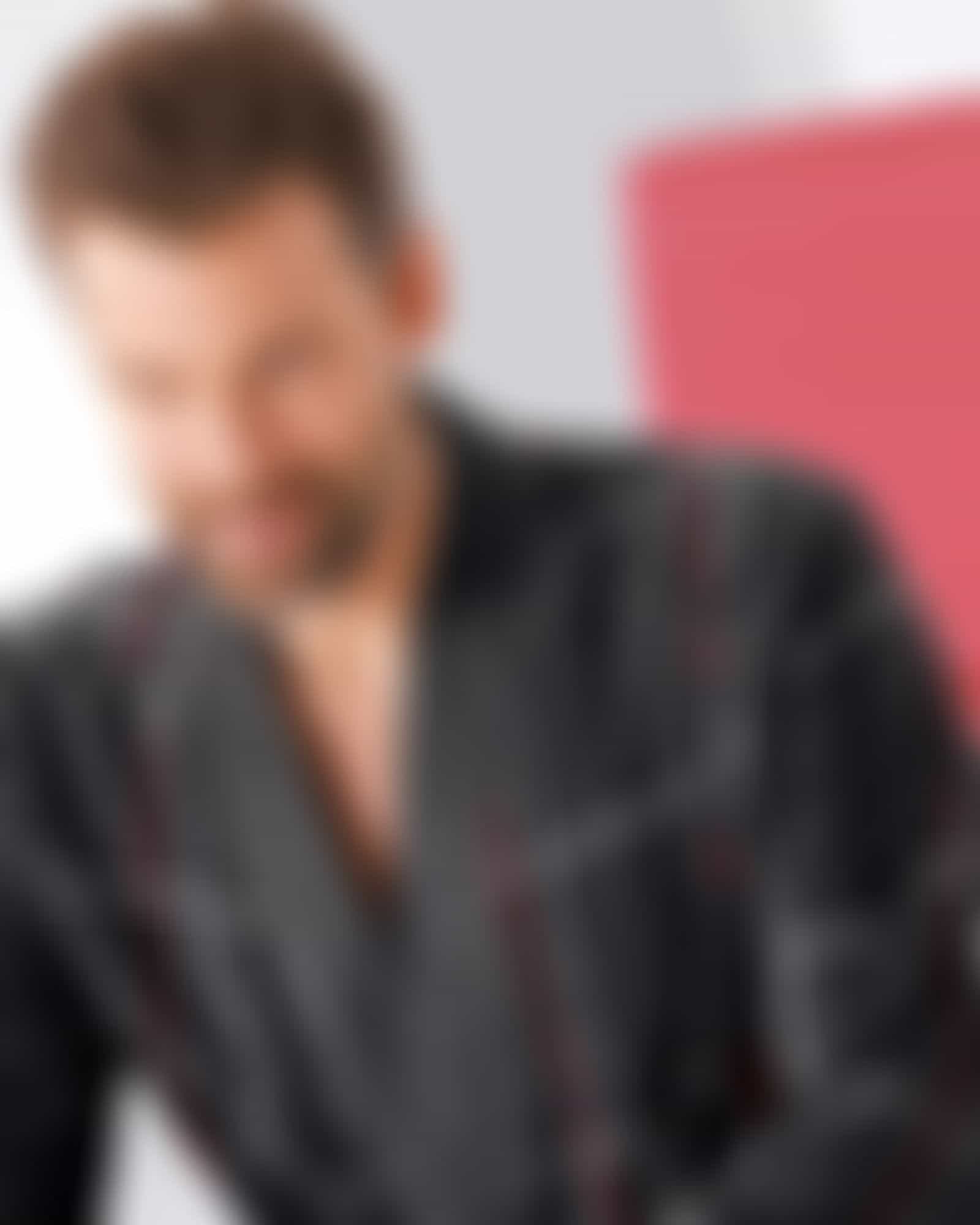 Cawö Herren Bademantel Kimono 4853 - Farbe: anthrazit-rot - 79 M Detailbild 2 Cawö Herren Bademantel Kimono 4853 - Farbe: anthrazit-rot - 79 M Detailbild 2