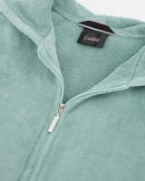 Cawö Home Damen Bademantel Kapuze RV 837 - Farbe: seegrün - 44 Cawö Home Damen Bademantel Kapuze RV 837 - Farbe: seegrün - 44