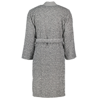 Möve Bademäntel unisex Kimono Brooklyn Pinstripe - Farbe: nature/black - 081 - XS