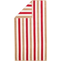 Cawö Handtücher Coast Stripes 6213 - Farbe: rot-natur - 32 - Waschhandschuh 16x22 cm