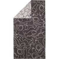 Cawö Handtücher CUTE CATS EDITION Cats 6264 - Farbe: basalt/platin - 77 - Duschtuch 80x150 cm
