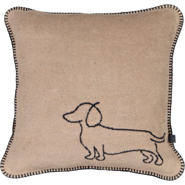 Cawö Kissenhüllen WE LOVE DOGS Companion 62480 - Farbe: schwarz/beige - 93 - 50x50 cm