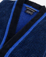 Cawö - Herren Bademantel Kimono 4839 - Farbe: blau/schwarz - 19