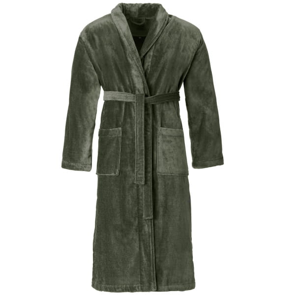 Vossen Bademäntel unisex Schalkragen Feeling-L - Farbe: mud green - 5830 - S