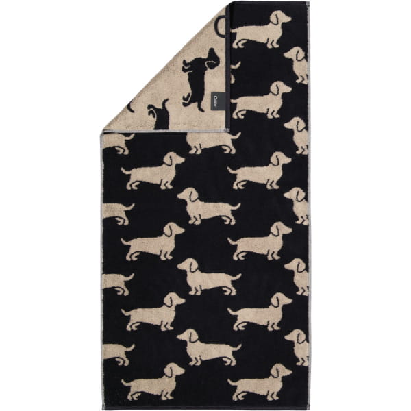 Cawö Handtücher We love Dogs 6246 - Farbe: Schwarz-Beige - 93 - Handtuch 50 günstig online kaufen