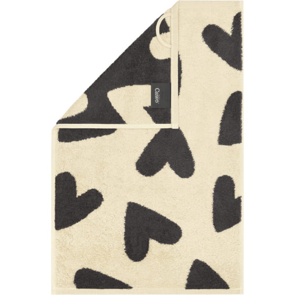 Cawö Handtücher Heart Beats Hearts 6275 - Farbe: basalt - 37 - Gästetuch 30 günstig online kaufen